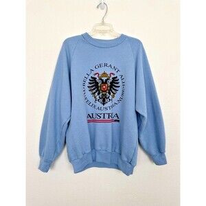 Bella Gerant Alii Vintage 80s 90s Crewneck Light Blue Size M Sport Hinther